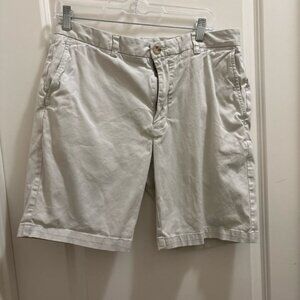 Vineyard Vines Mens 34 Beige Cotton Blend Casual Chino Shorts 8” Golf Preppy